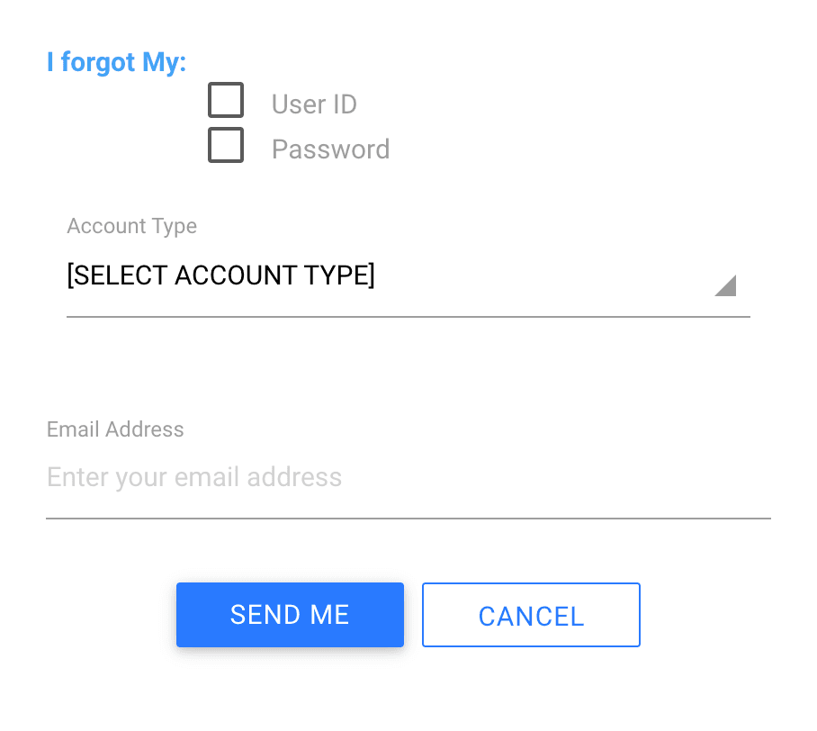 KSTVET forgot password screen showing I forgot my User ID or Password options